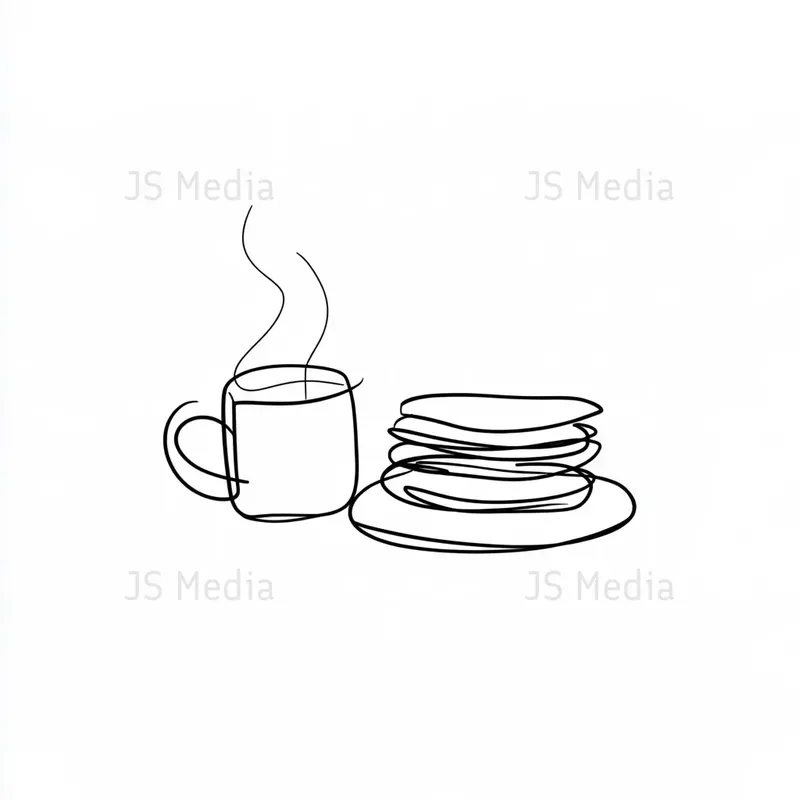 Minimal Handdrawn Coffee Bakery Icons