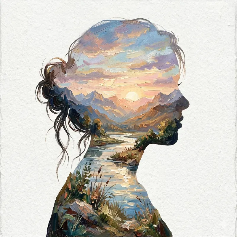 Dreamy Double Exposure Silhouettes