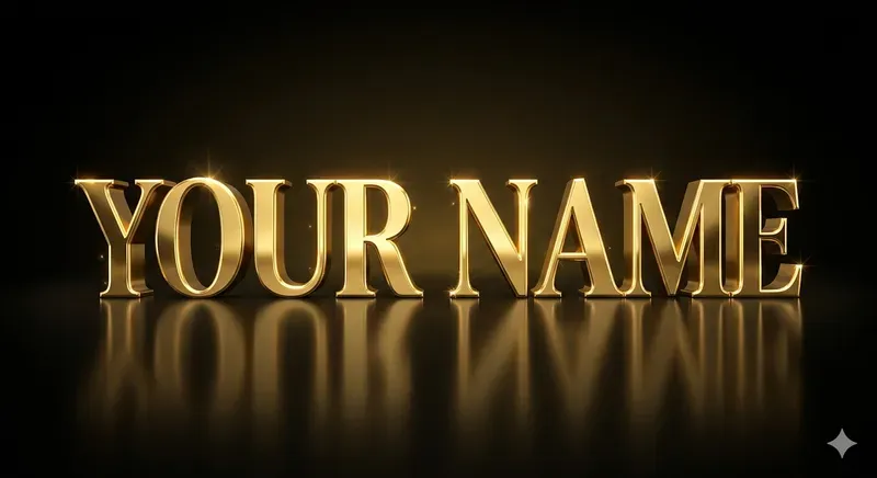 Luxury 3D Gold Text Logos