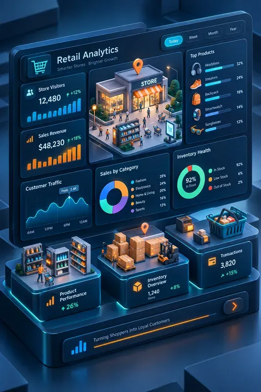 3D Isometric Dashboard Studios