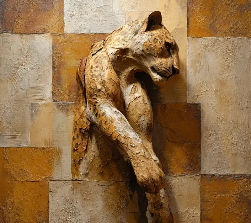Impasto Mixed Media Sculpture Art