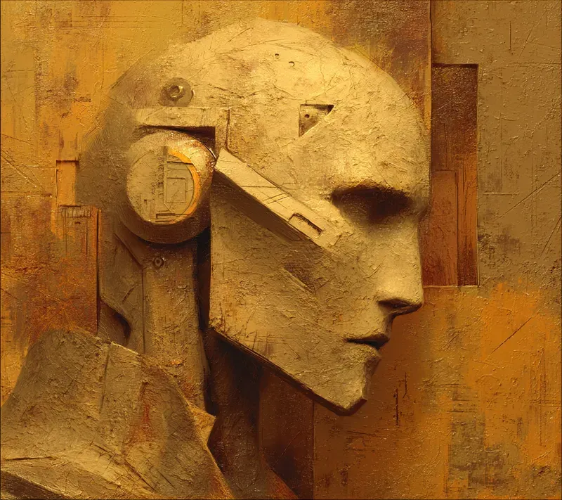 Impasto Mixed Media Sculpture Art