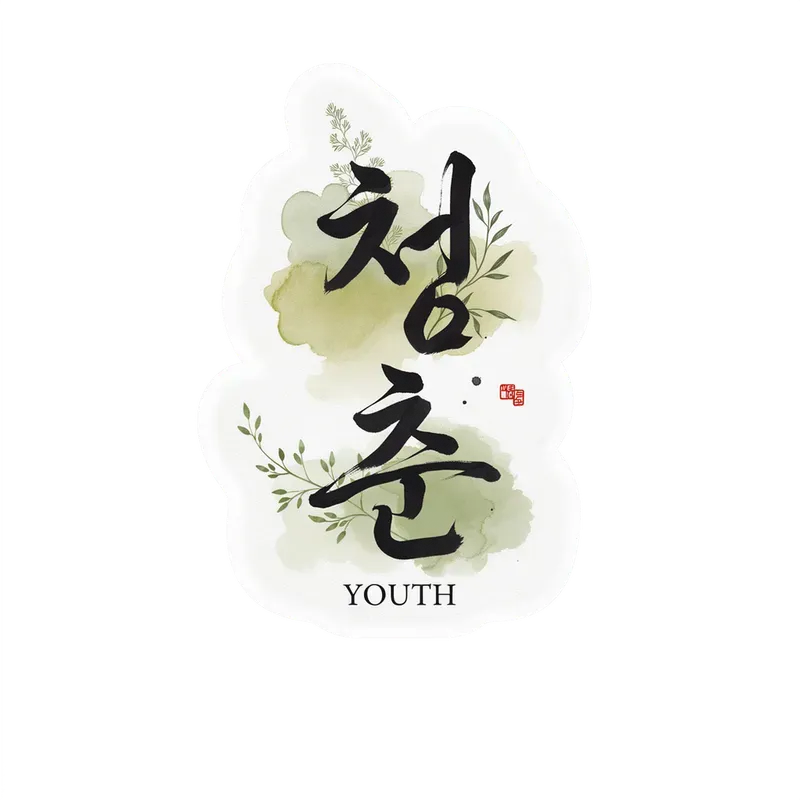 Korean Hangeul Calligraphy Stickers