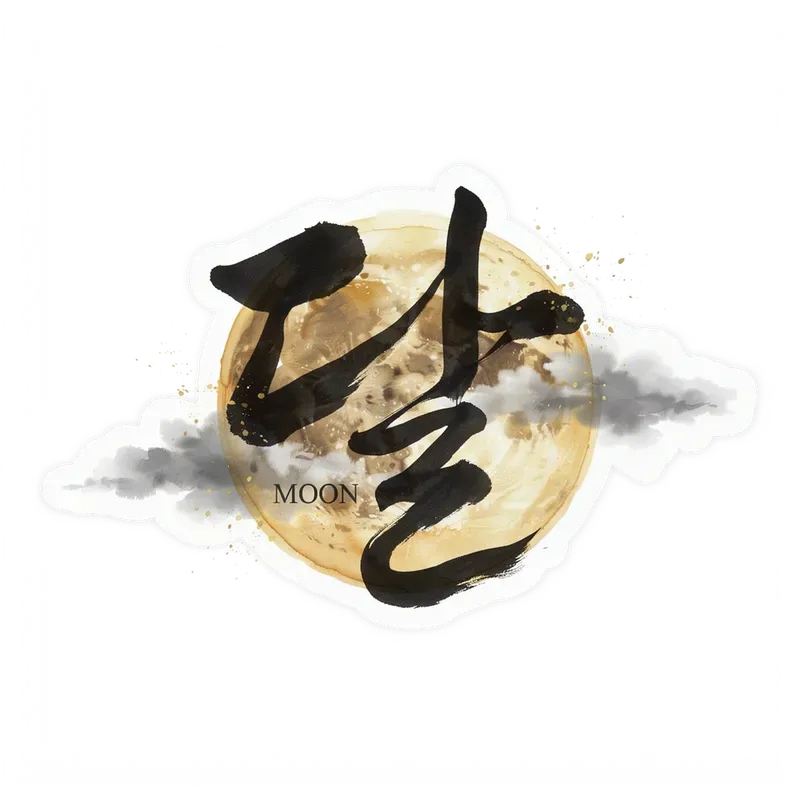 Korean Hangeul Calligraphy Stickers