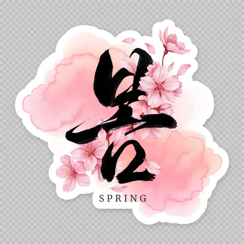 Korean Hangeul Calligraphy Stickers