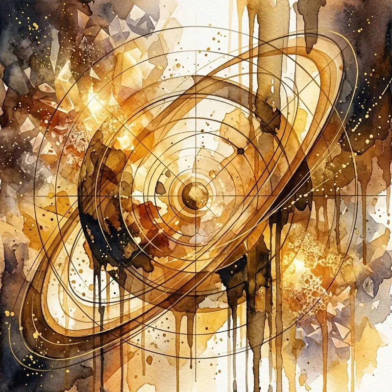 Modern Abstract Geometric Watercolors