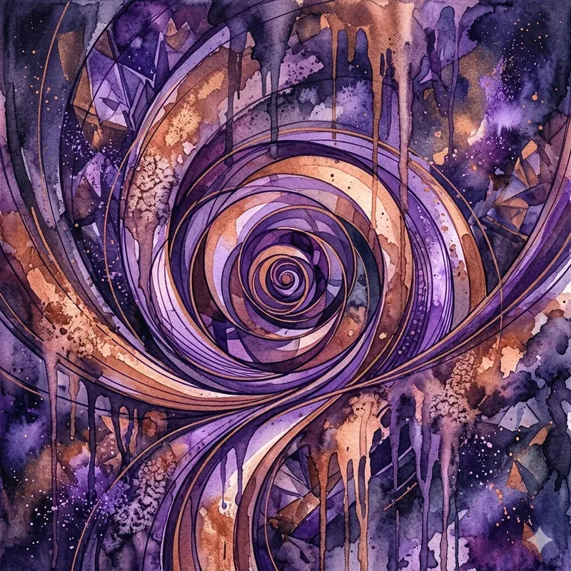 Modern Abstract Geometric Watercolors