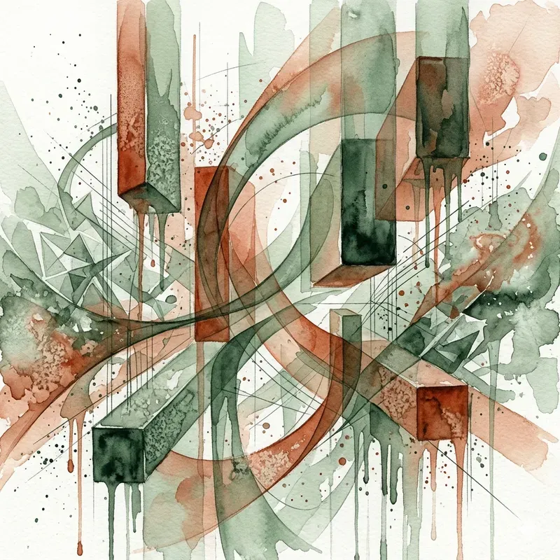 Modern Abstract Geometric Watercolors