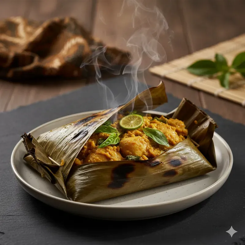 Indonesian Pepes Variety Stock Photos