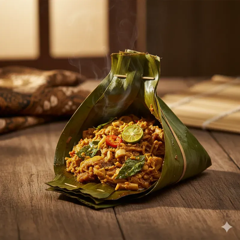 Indonesian Pepes Variety Stock Photos