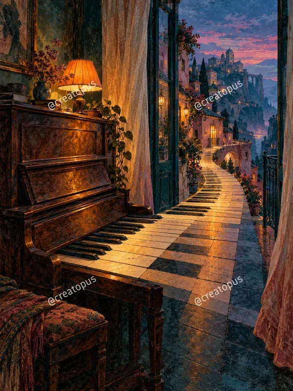 Surreal Music Dreamscape Art Prints