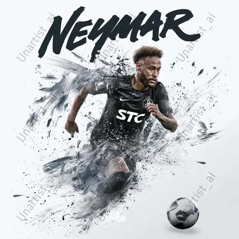 Action Graphic Soccer Player Posters