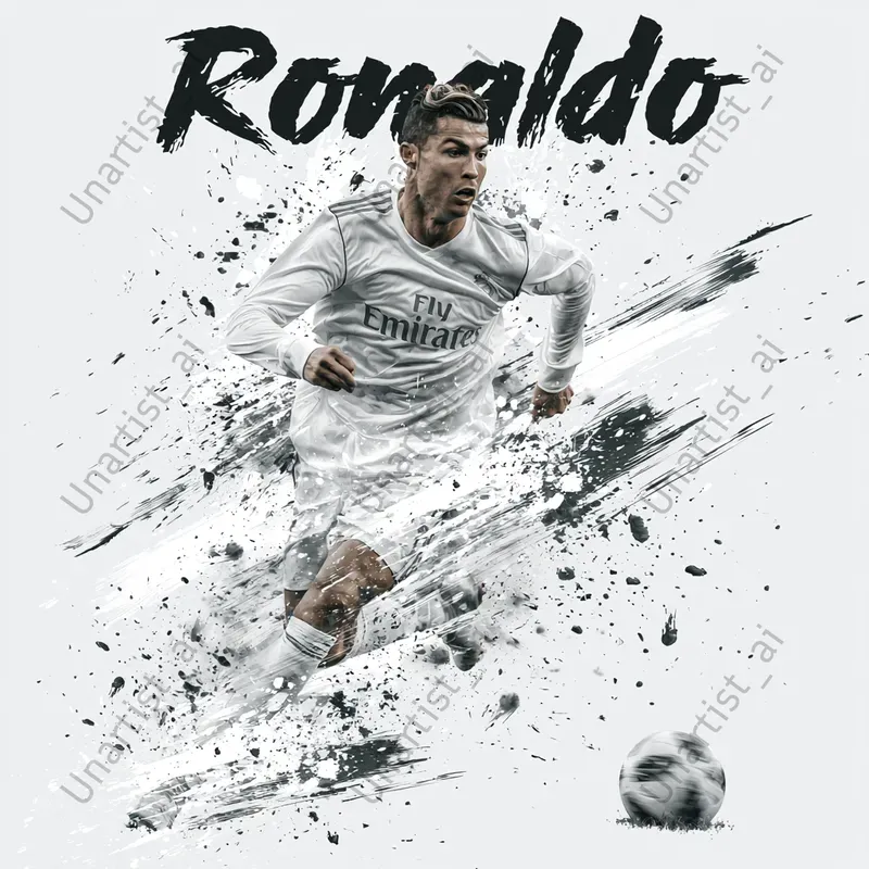 Action Graphic Soccer Player Posters