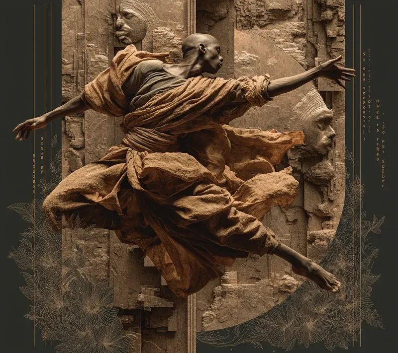 Afrocentric Surreal Chalk Sculptures