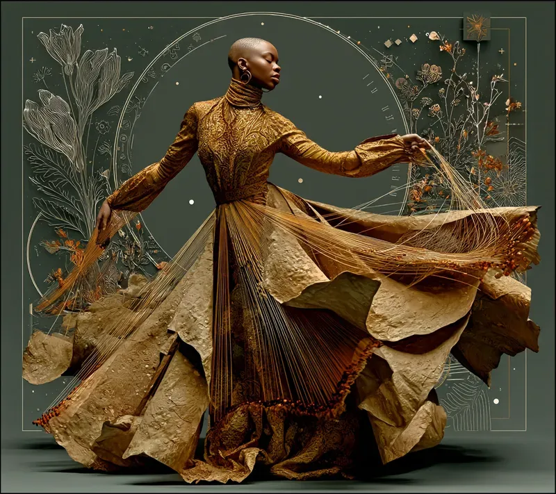 Afrocentric Surreal Chalk Sculptures