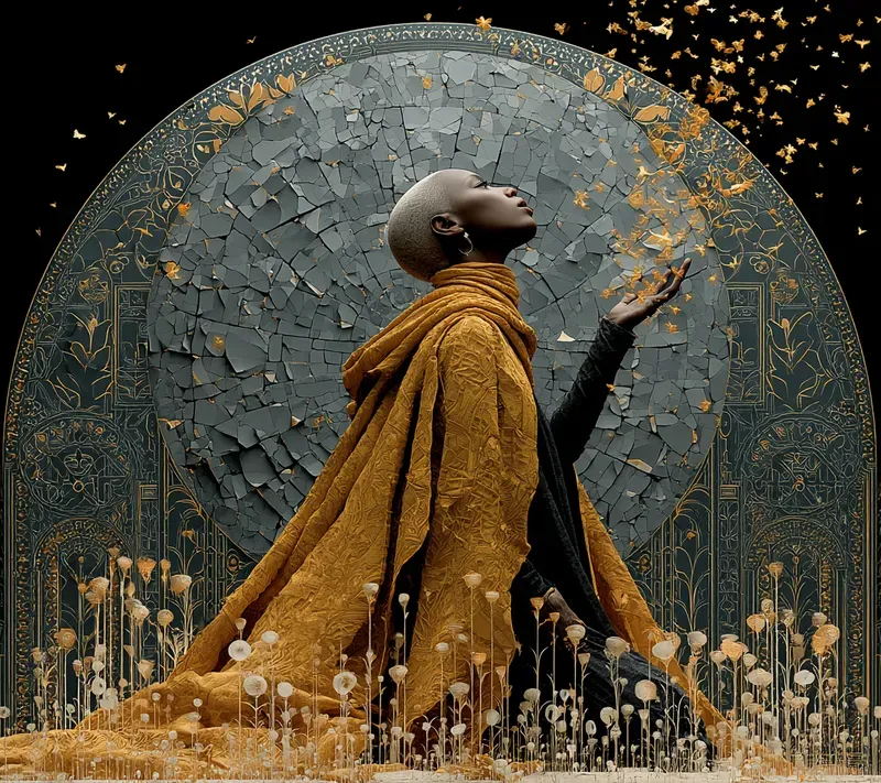 Afrocentric Surreal Chalk Sculptures