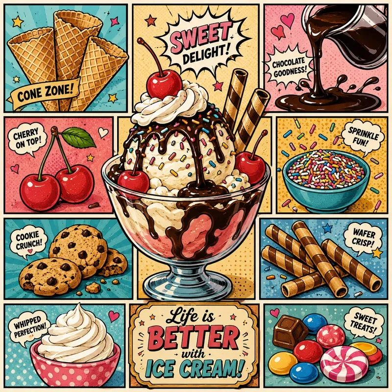 Retro Popart Summer Collage Scenes