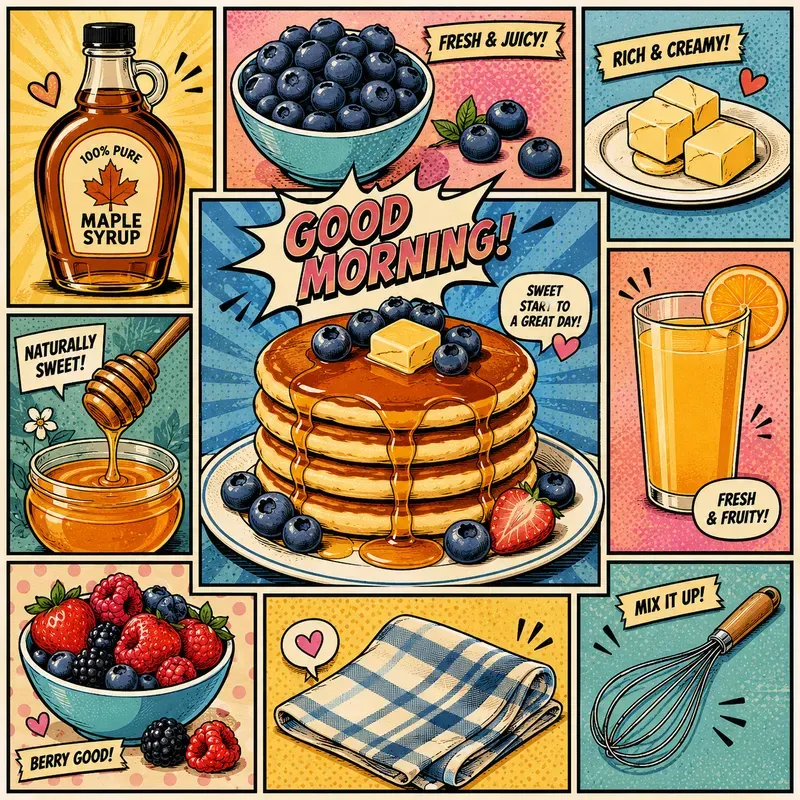 Retro Popart Summer Collage Scenes