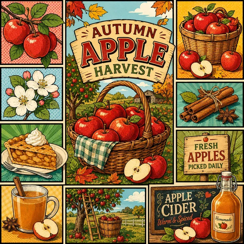 Retro Popart Summer Collage Scenes