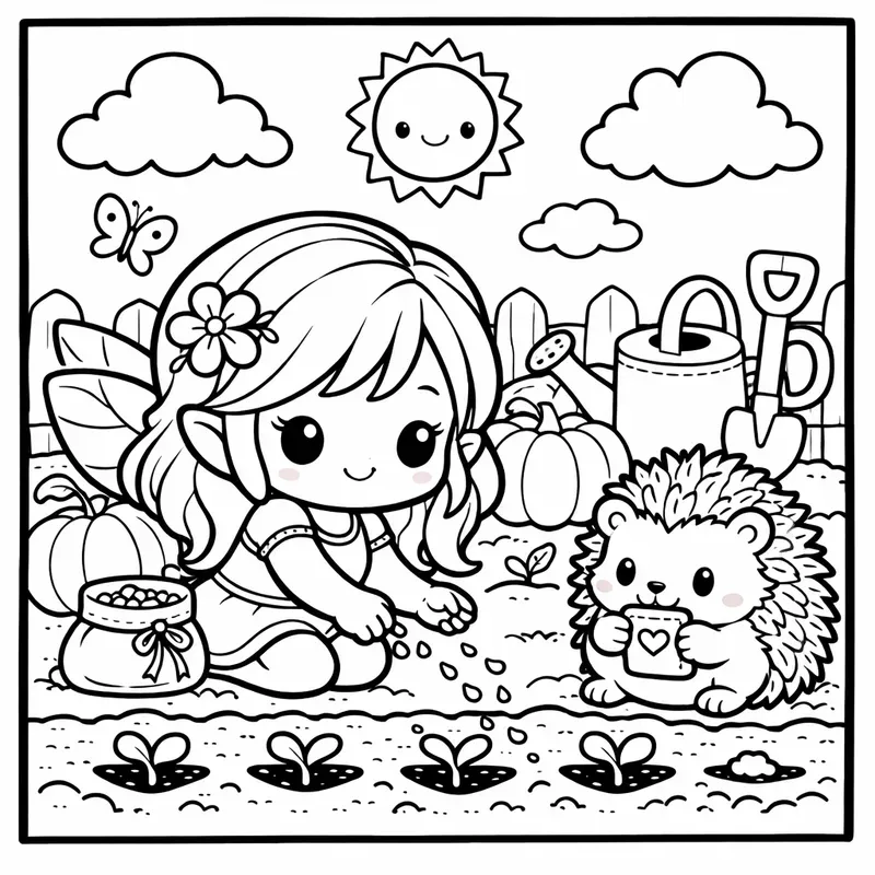 Fairy Magic Coloring Book Pages