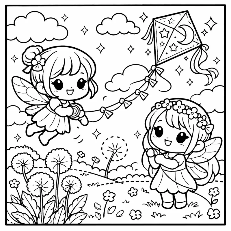 Fairy Magic Coloring Book Pages