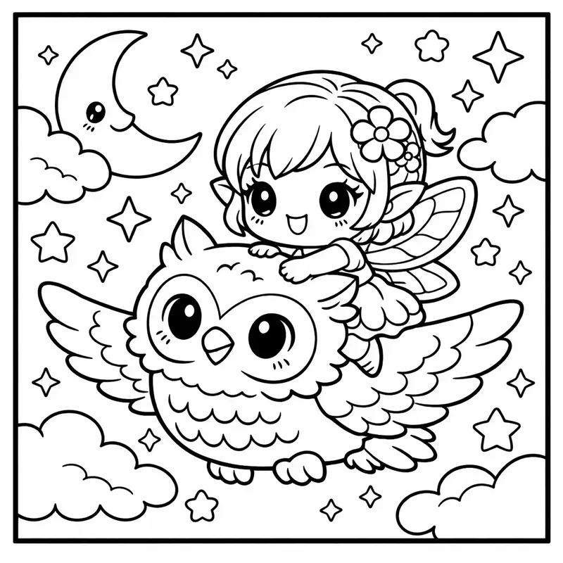 Fairy Magic Coloring Book Pages