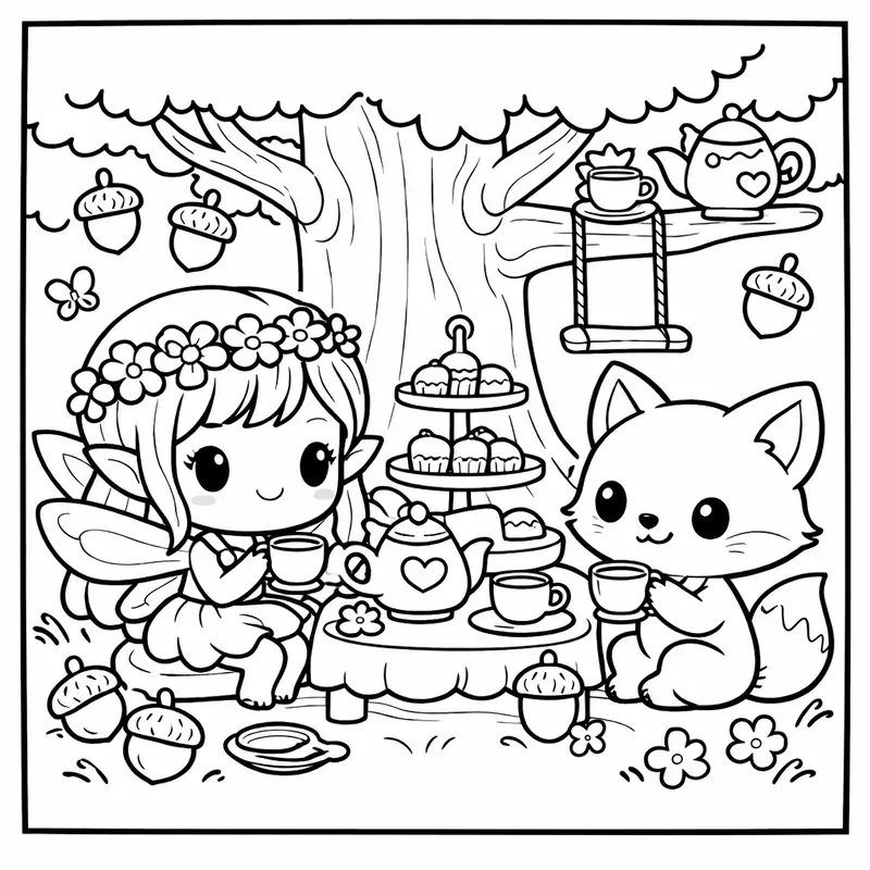 Fairy Magic Coloring Book Pages