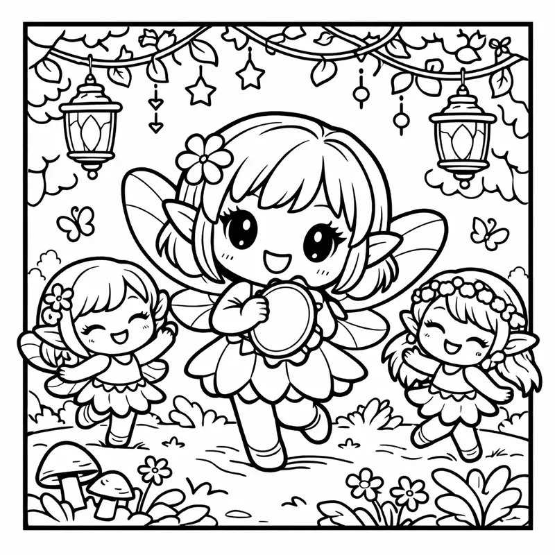 Fairy Magic Coloring Book Pages