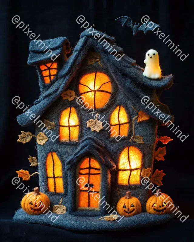 Halloween Felt Lanterns Tshirt Art