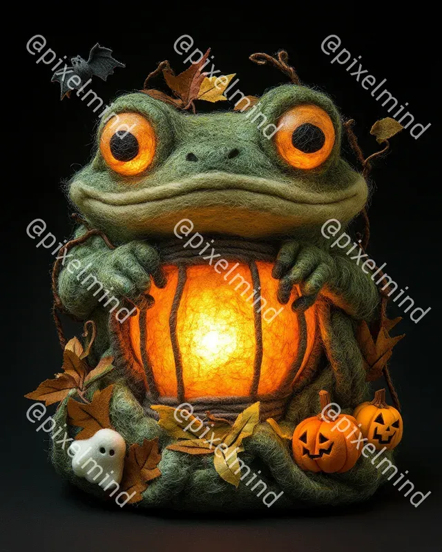 Halloween Felt Lanterns Tshirt Art