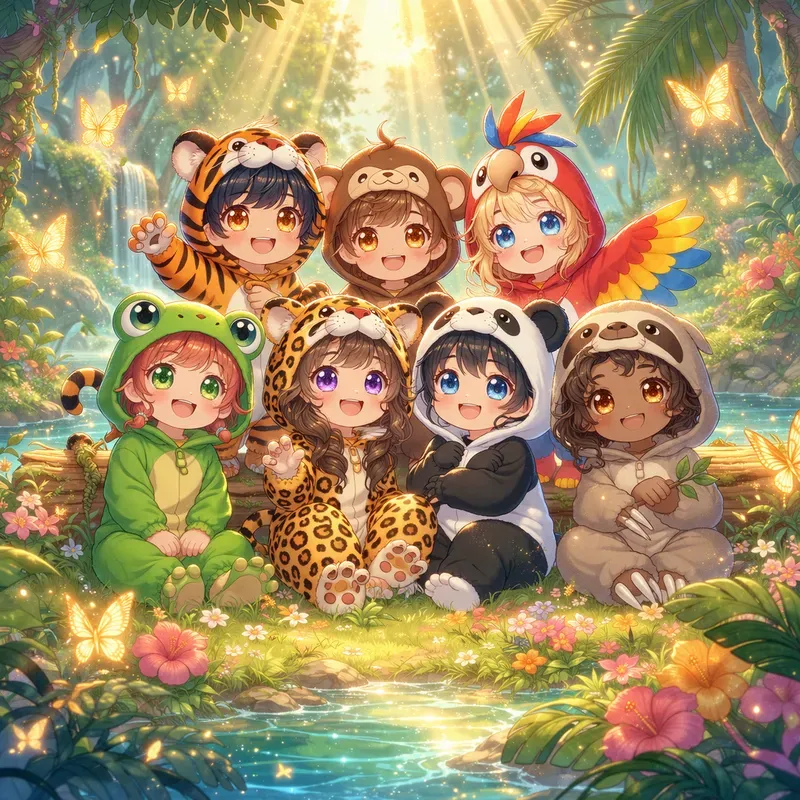 Cute Animal Onesie Kids Illustrations
