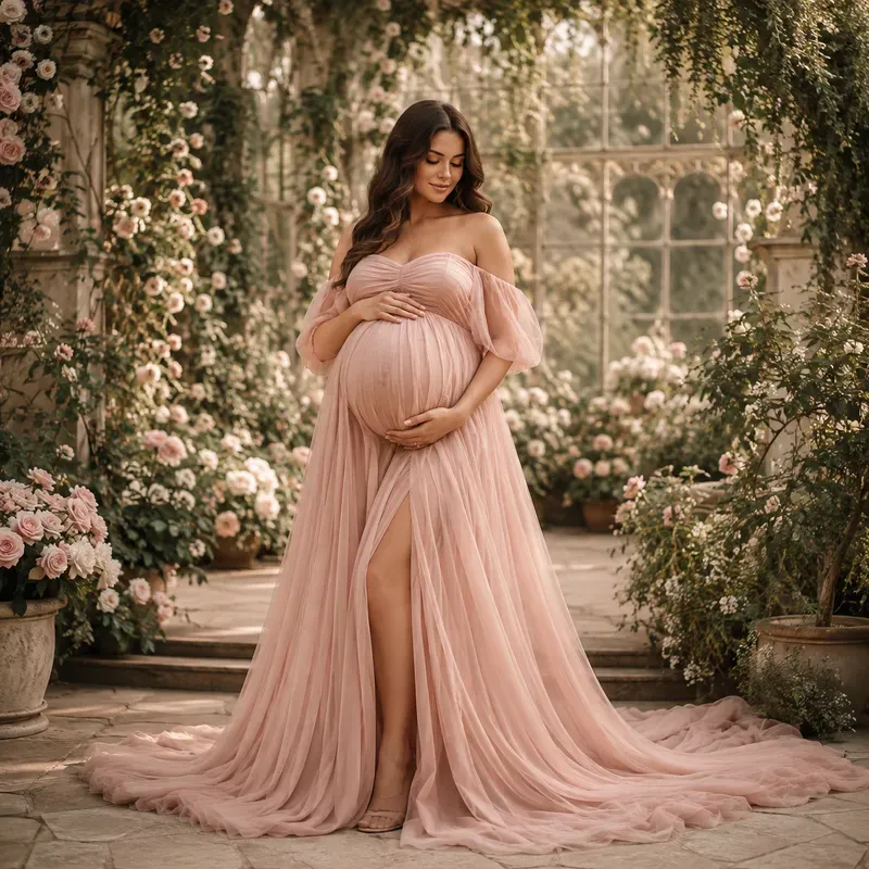 Beautiful Young Maternity Fashion Models