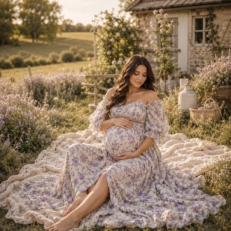 Beautiful Young Maternity Fashion Models