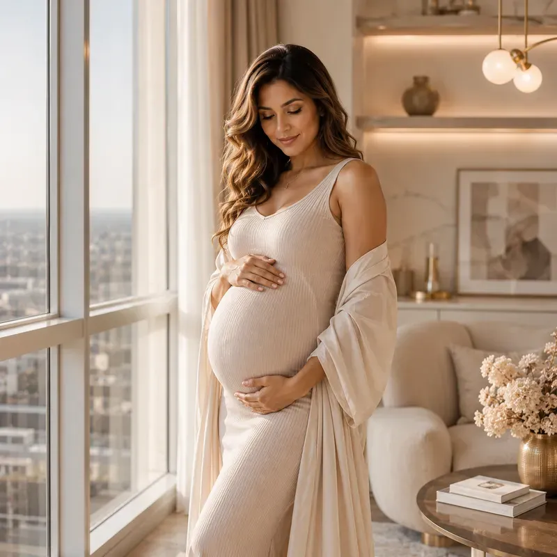Beautiful Young Maternity Fashion Models