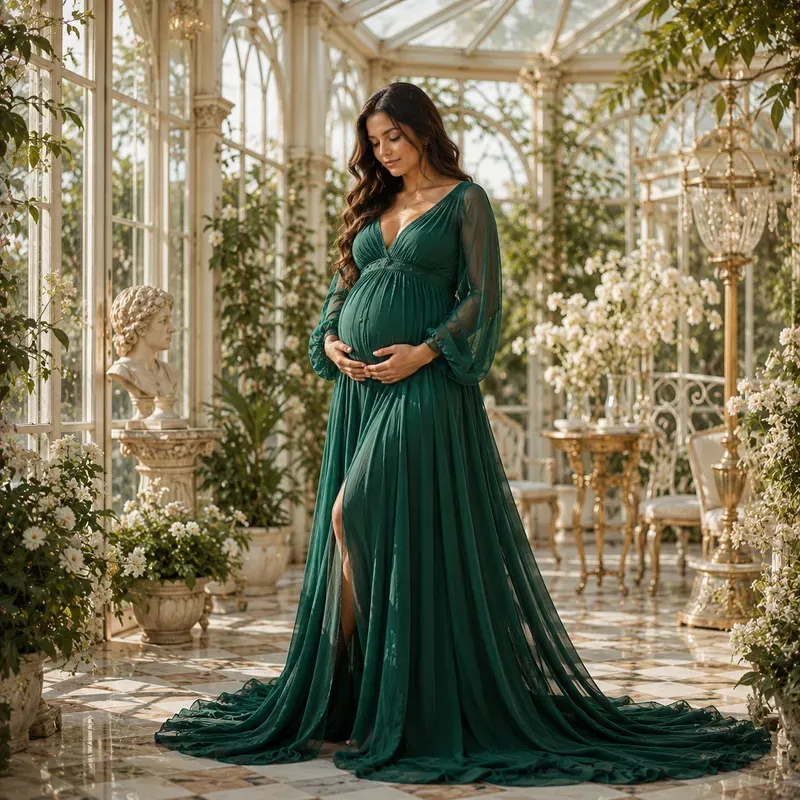 Beautiful Young Maternity Fashion Models