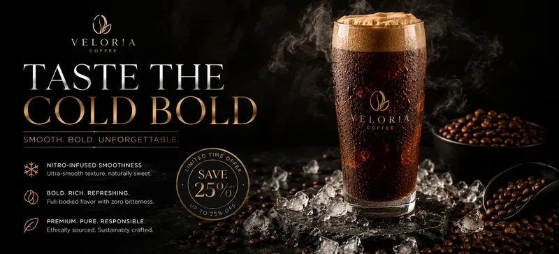 Luxury Coffee Brand Hero Banner Assets