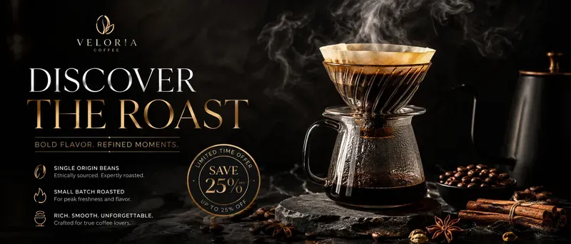 Luxury Coffee Brand Hero Banner Assets