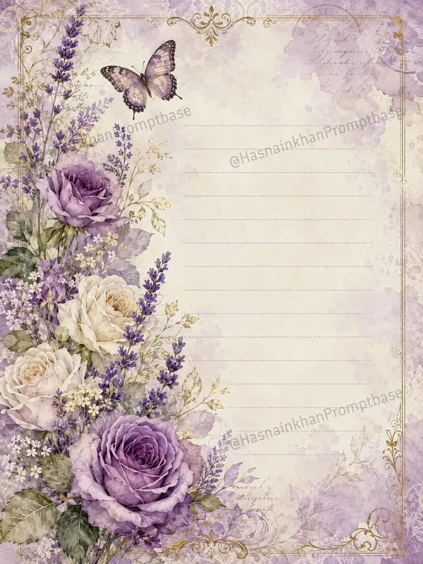 Vintage Floral Junk Journal Pages