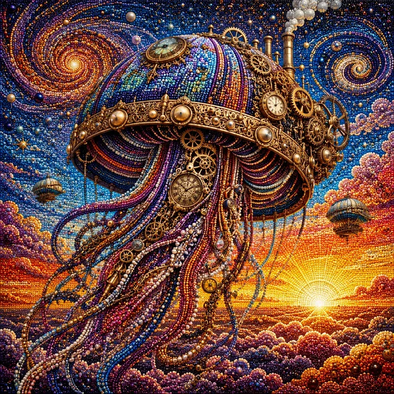 Steampunk Beaded Art