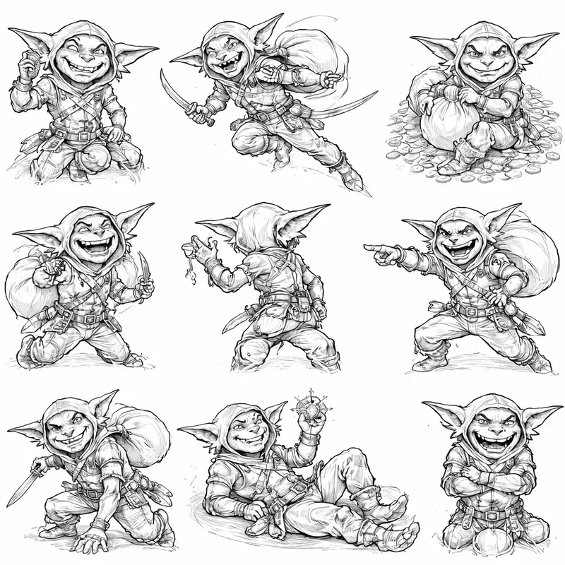 Sketches DnD Fantasy Character Poses