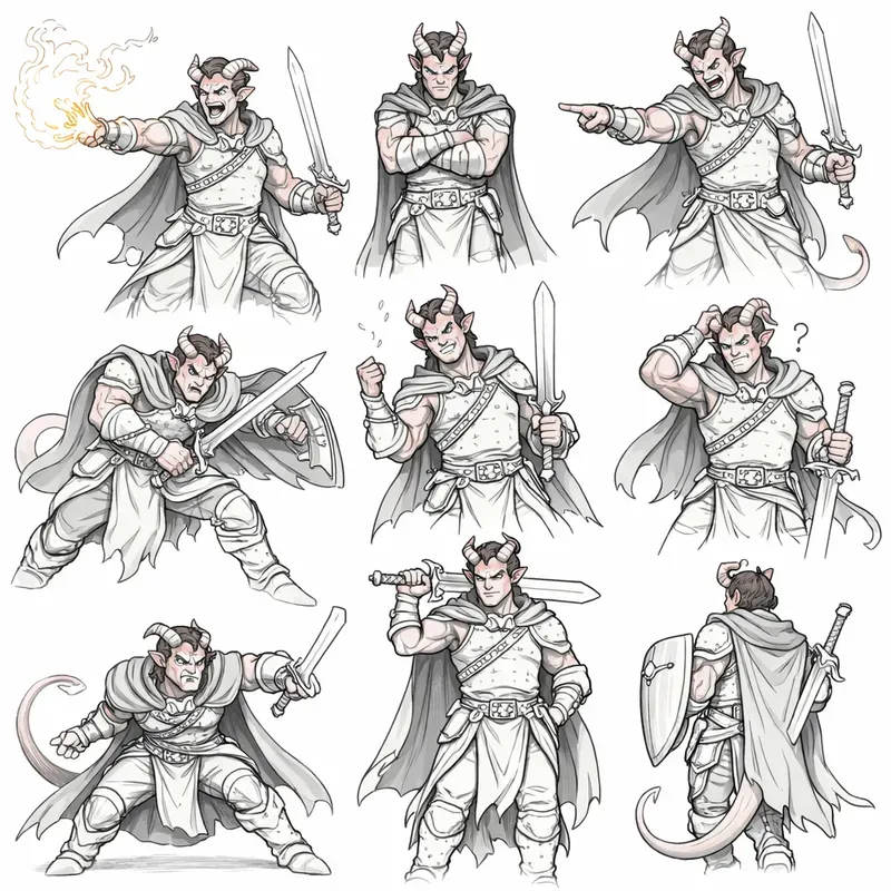 Sketches DnD Fantasy Character Poses