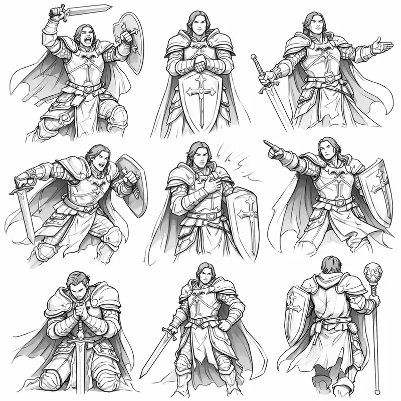 Sketches DnD Fantasy Character Poses