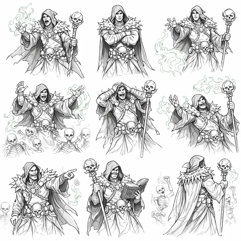 Sketches DnD Fantasy Character Poses
