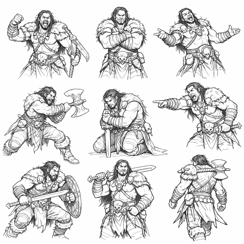 Sketches DnD Fantasy Character Poses