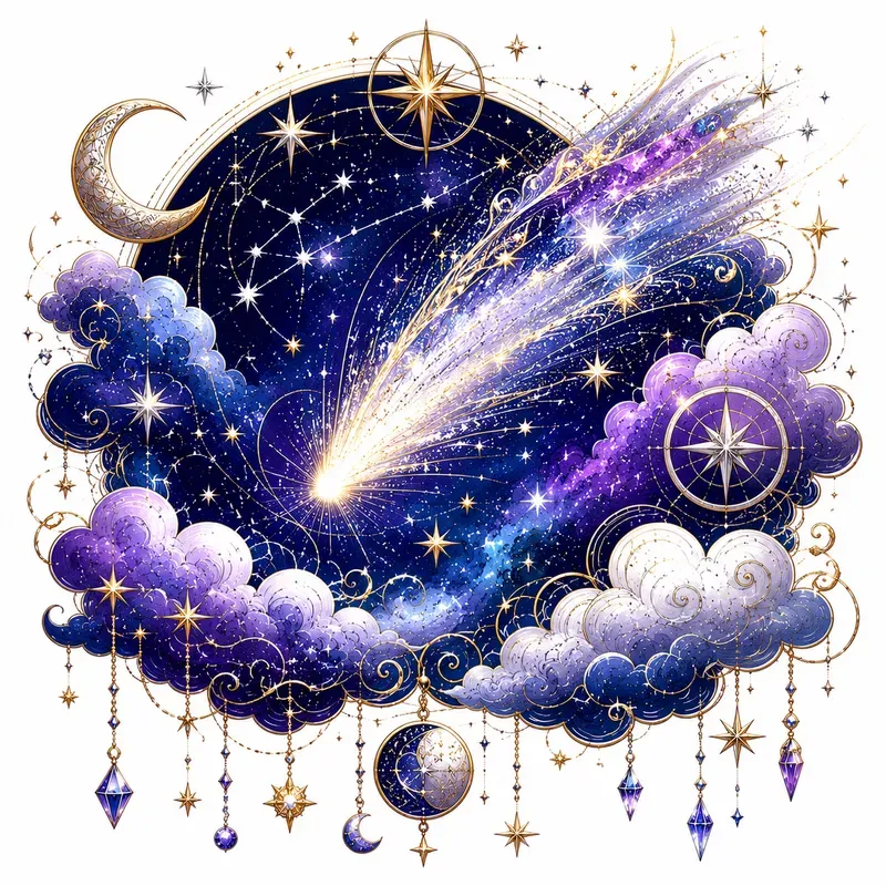 Celestial Stars Fantasy Art Illustrations
