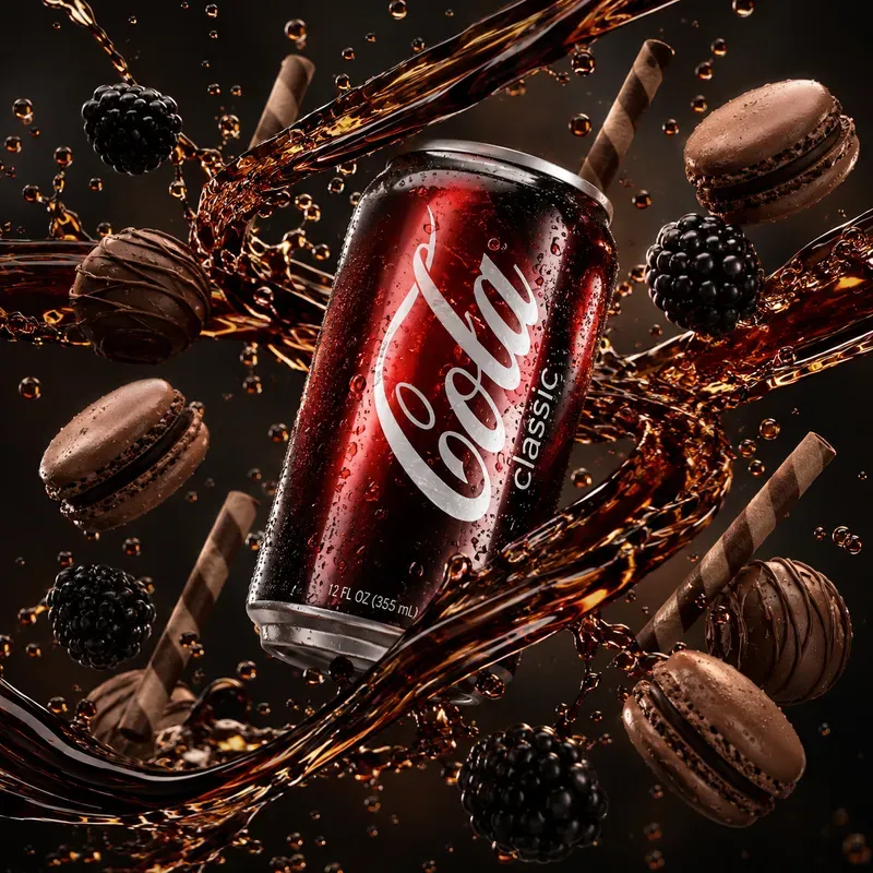 Floating Soda Splash Fusion Art