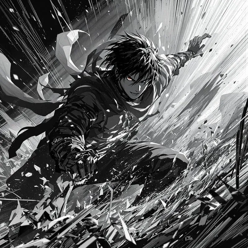 Black And White Manga Style Concept Art FLUX Prompt | PromptBase