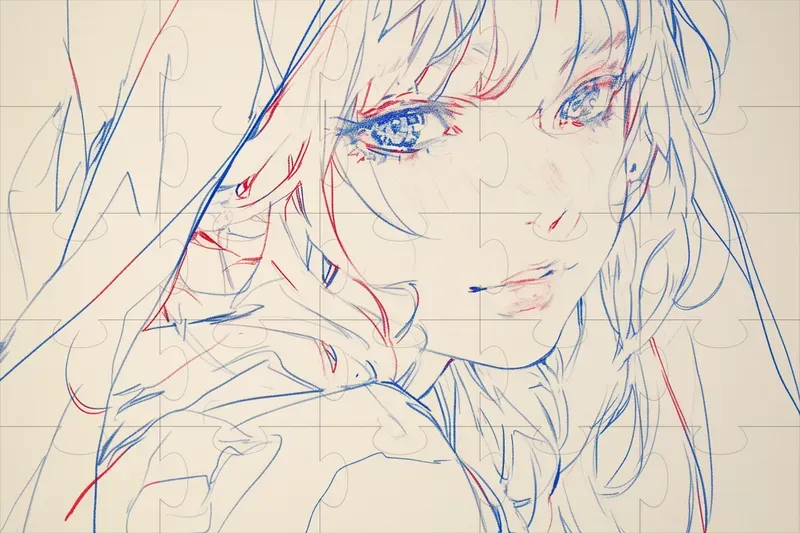 Anime Douga Keyframe Drawings Midjourney Prompt | PromptBase