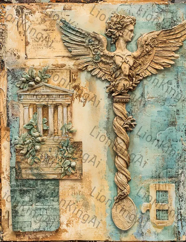 Junk Journal Pages Of Ancient Greece Midjourney Prompt | PromptBase