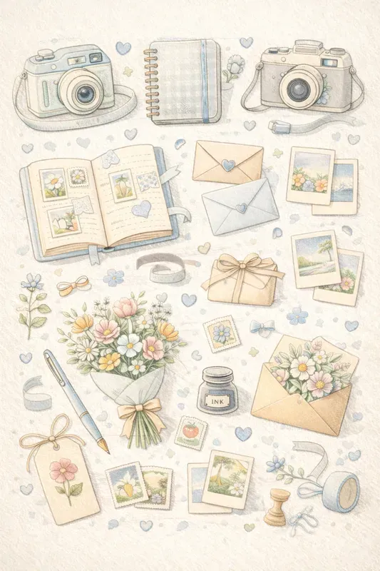 Slow Soft Life Sticker Boards ChatGPT Image Prompt | PromptBase